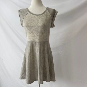 Xhilaration Gray and Cream Dress